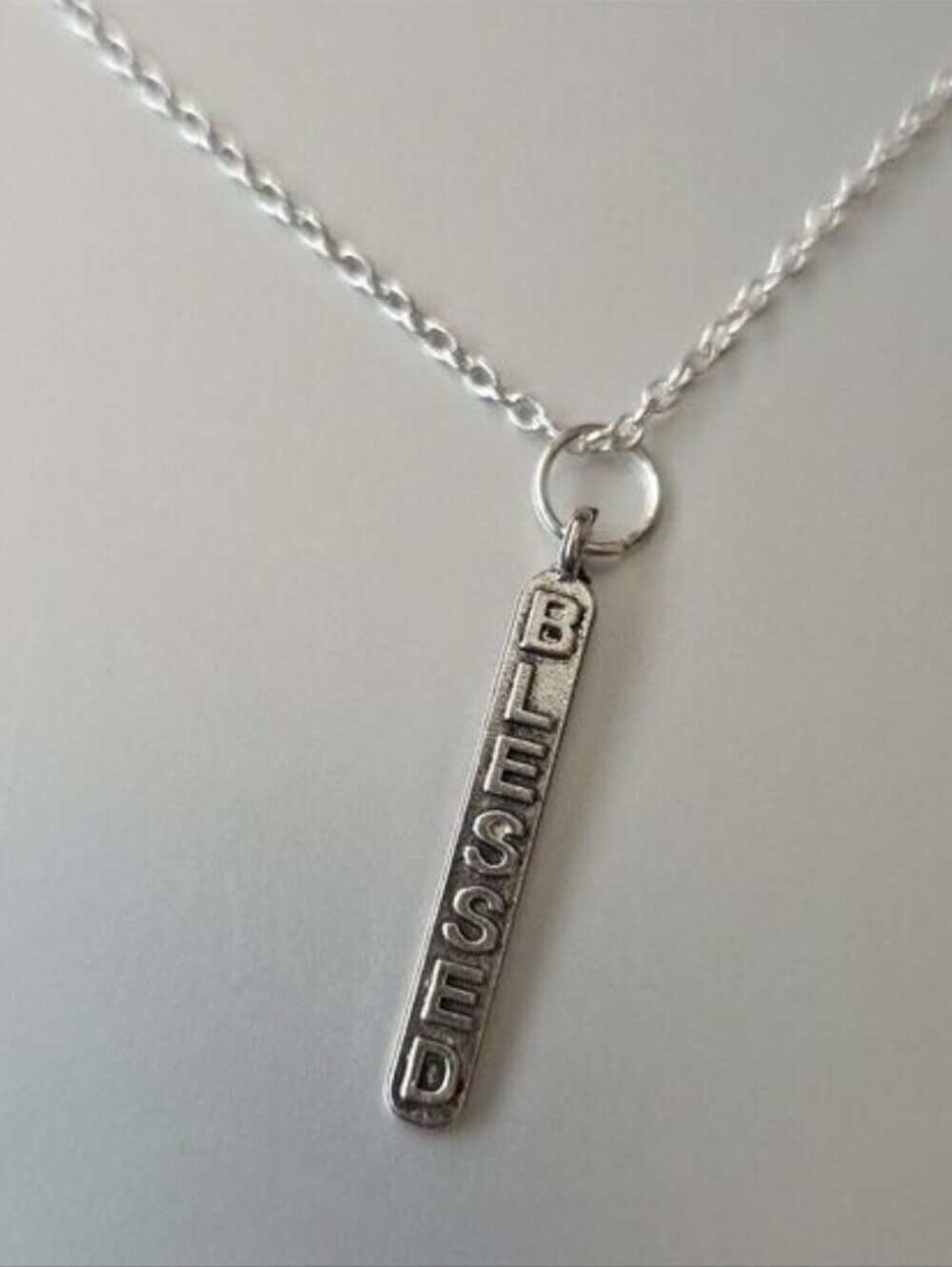 Blessed Charm necklace 925S Plate 18 INCH chain